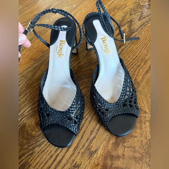 Rouje Shoes - Rouje Black Woven Sandals